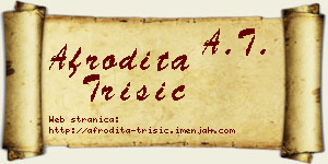 Afrodita Trišić vizit kartica